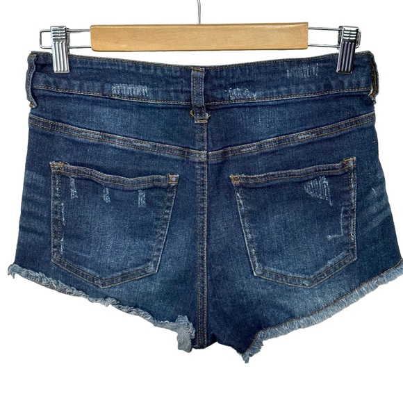 ALTAR’D STATE Jean Shorts Distressed Dark Wash Size 27/5 High Waisted - Picture 3 of 9